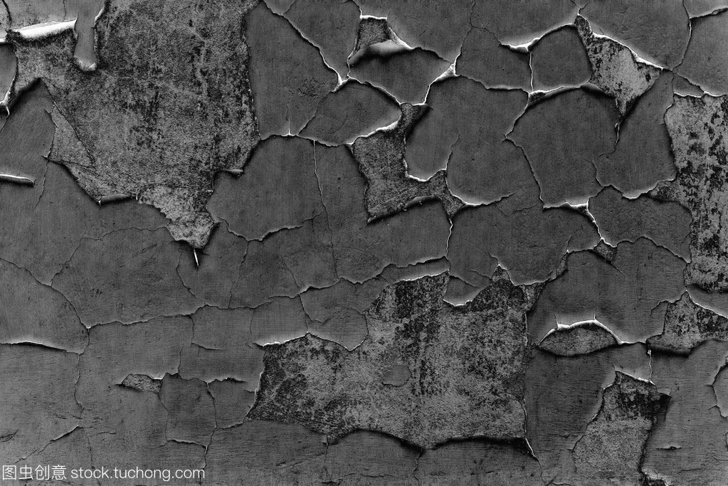 与磨擦和裂缝的墙壁片段